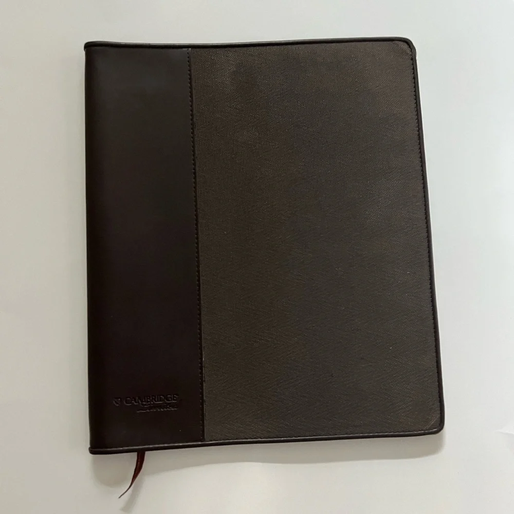 Cambridge Brown Leather Canvas Portfolio Brown